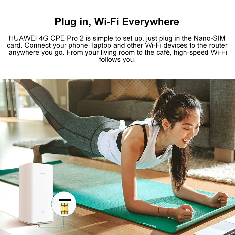 Разблокированный роутер HUAWEI 4G Wi-Fi с Sim-картой Pro 2 B628-265 LTE Cat12 до 600 Мбит/с 5G AC1200
