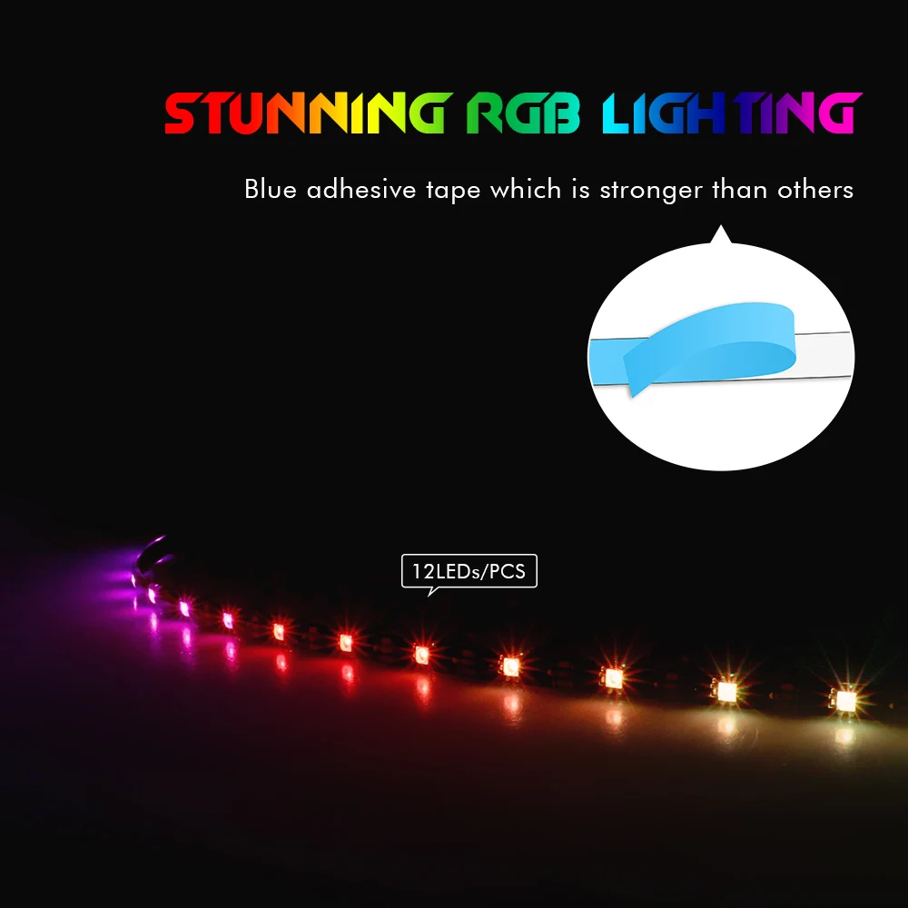 5V WS2812B цифровая светодиодная лента для CORSAIR iCUE, индивидуально Адресуемая RGB Светодиодная лента для ПК, 3 pin 5V добавить коннектор на материнских платах