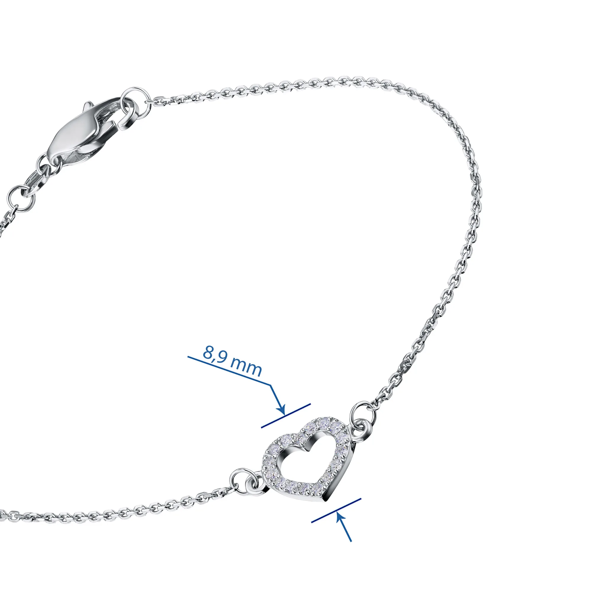 Браслет из белого золота с бриллиантом э0901бр08182300 | Украшения и аксессуары