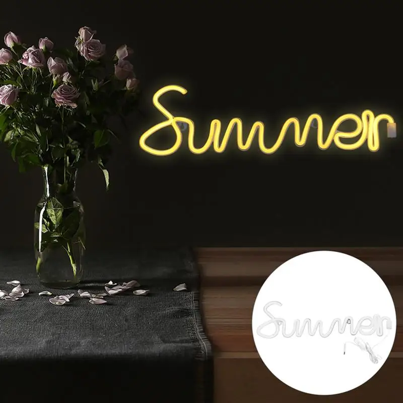 

Neon Lamp Warm Light Summer Night Lamp LED Night Light Neon Night Light for Home Room Gift