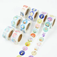 500pcsroll easter stickers cute rabbit eggs printed seal label diy scrapbooking sticker happy easter party gift bag decor tags