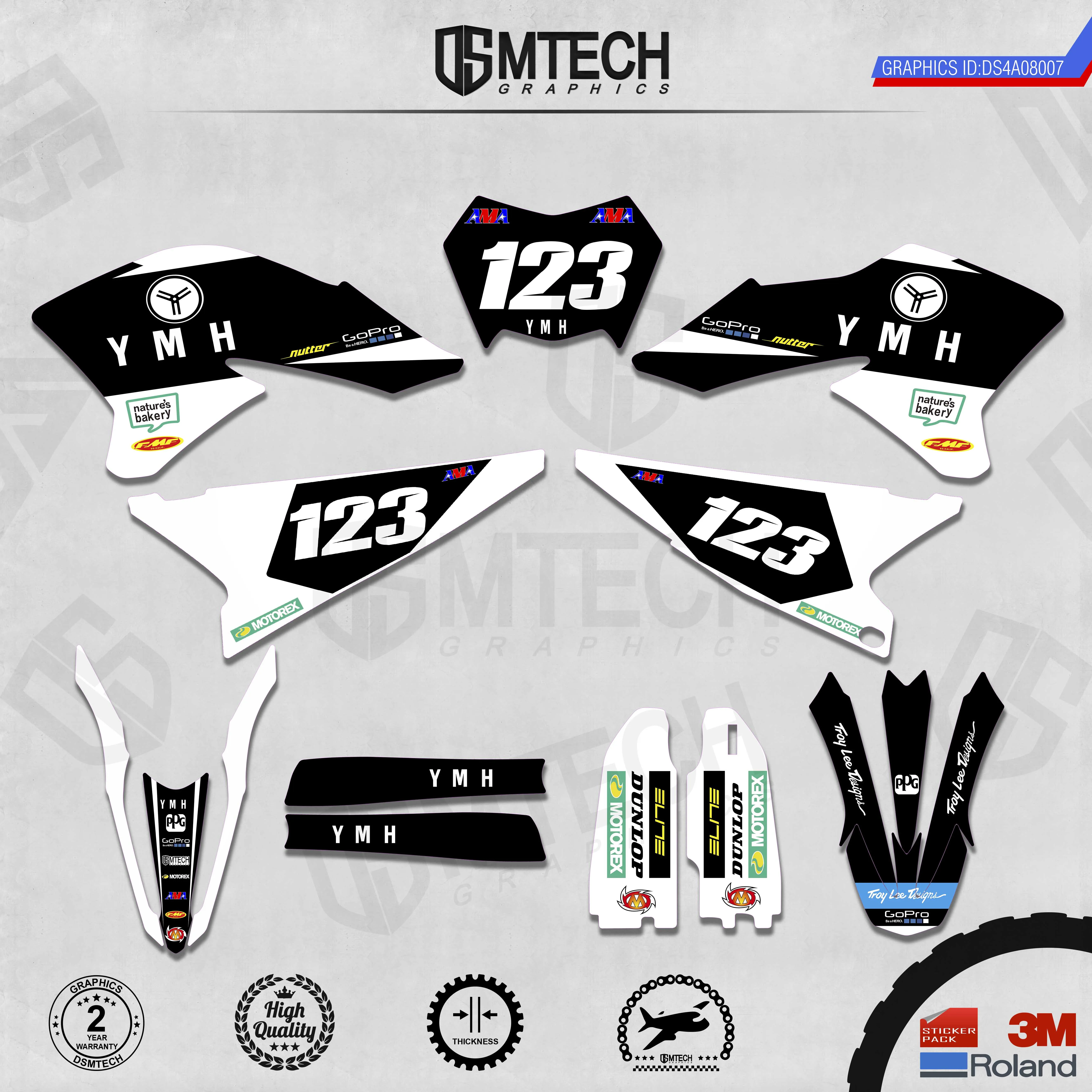 DSMTECH Customized Team Graphics Backgrounds Decals 3M Custom Stickers For  2008-2012 2013-2017 2018-2020  WR250R  007