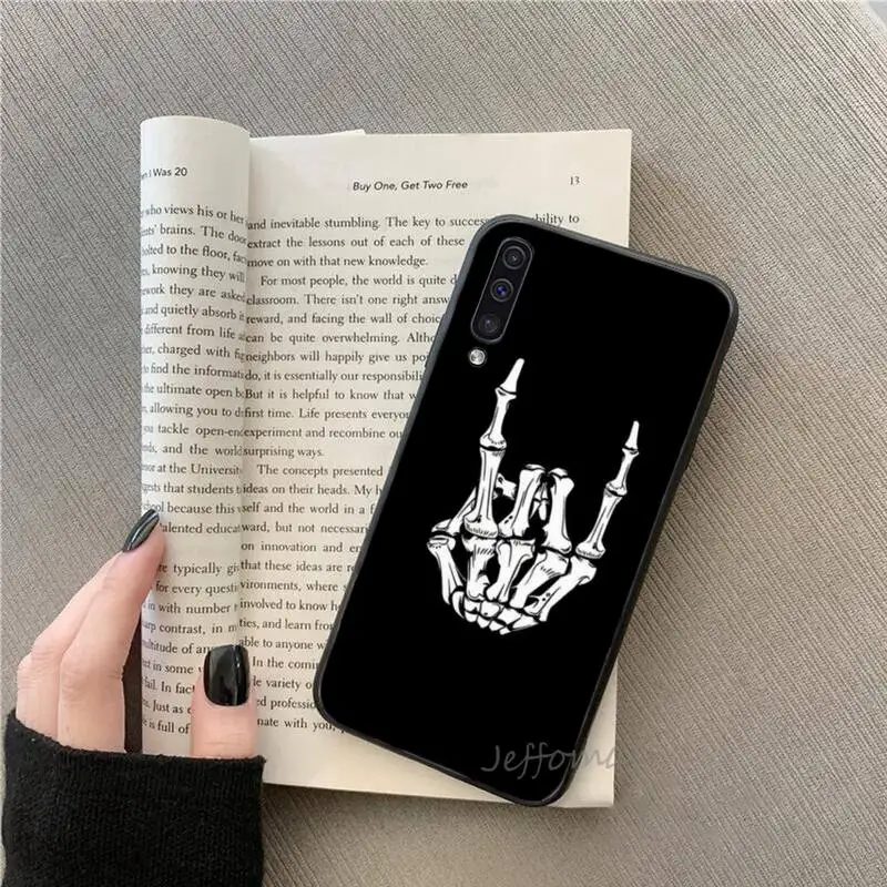 

Skeleton art skull Phone Cases For Samsung galaxy S note 7 8 9 10 20 fe edge A 6 10 20 30 50 51 70 lite plus Soft Silicone