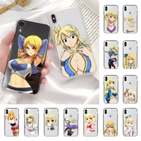yndfcnb lucy heartfilia fairy tail sexy girl phone case for iphone 11 12 pro xs max 8 7 6 6s plus x 5s se 2020 xr cover