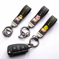 fashion personality elastic pet dog butt car keychain for men women cute decompression toy key ring creative friend couple gift
