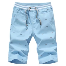 Mens Shorts Hot 2021 Summer Casual Cotton Fashion Style  short  Male Drawstring Elastic Waist Breeches Beach Shorts Brand