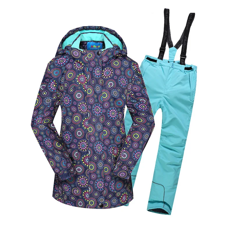 2019 Зимний Лыжный комплект для девочек уличная спортивная куртка сноуборда