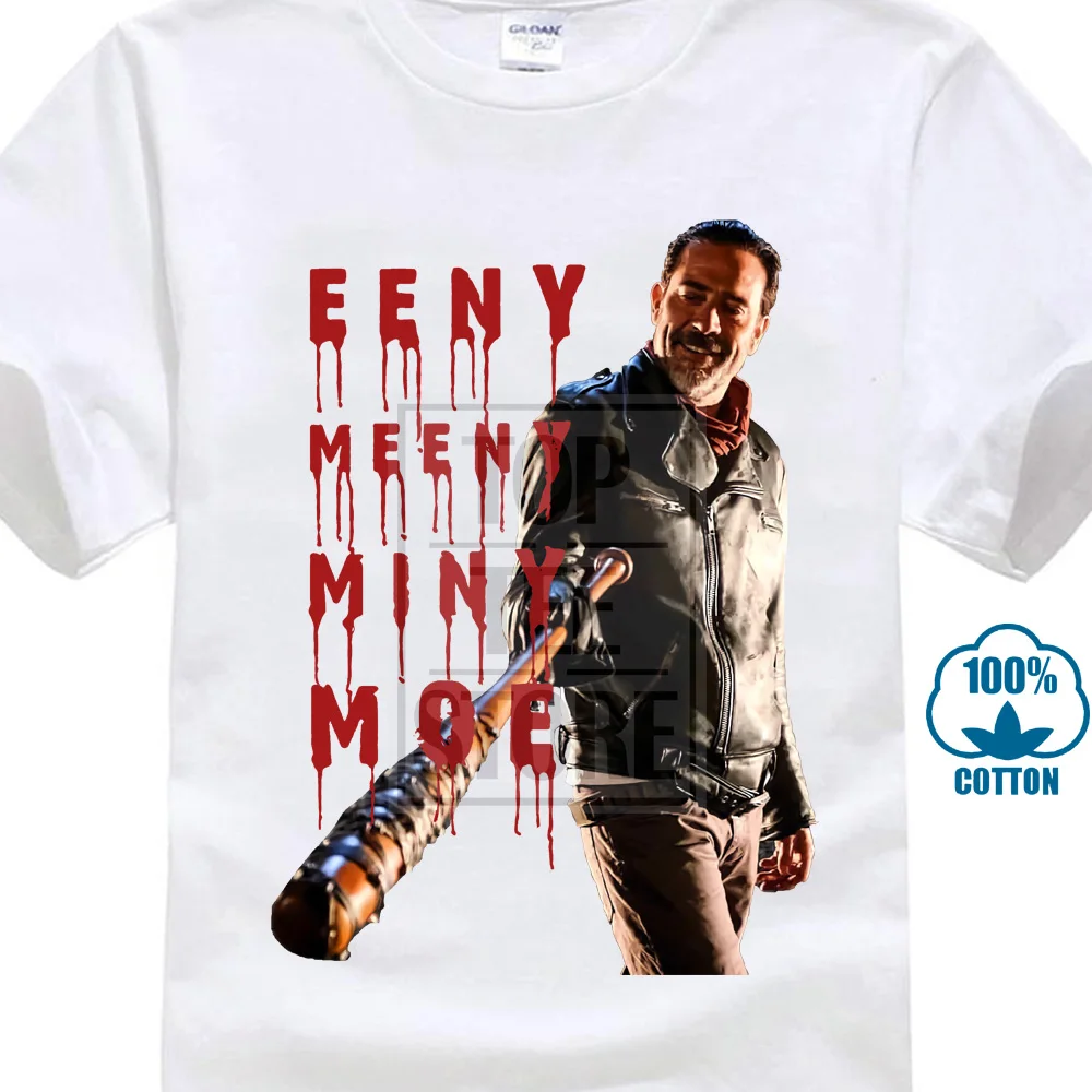 Белый Футболка The Walking Dead Negan Eeny Meeny Miny Mo Размер: S-Xxl 022425 - Цвет: Белый