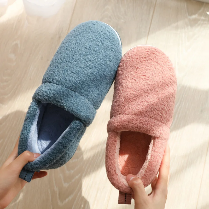 

Men Winter Plush Shoes Heel Wrap Indoor Floor Slippers Women Casual Home Bedroom Slides Platform Fluffy Slipper шлепки мужские