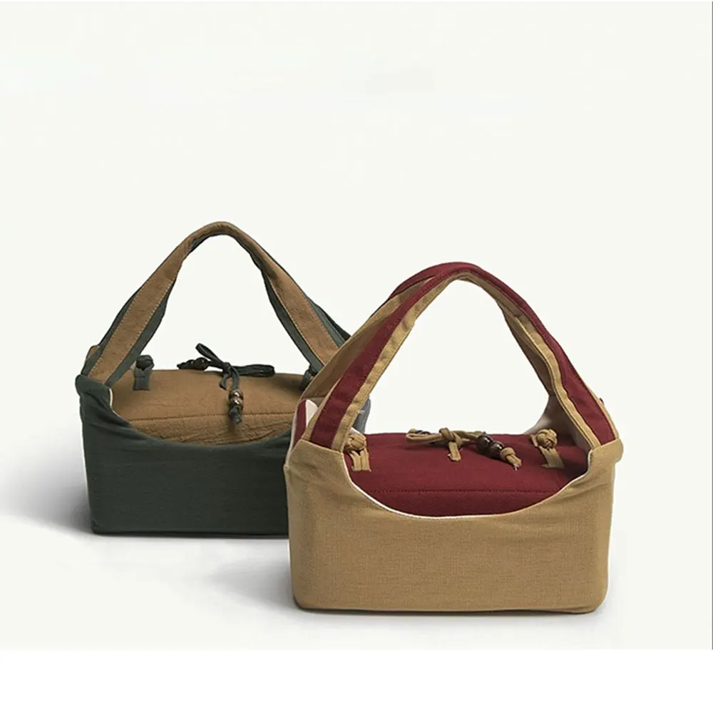 

Teacup Set Accessory Hand Bag Cotton Linen Tea Cozies tea pot set Tea Set Multifunctional Travel Cloth Storage Bag Teapot