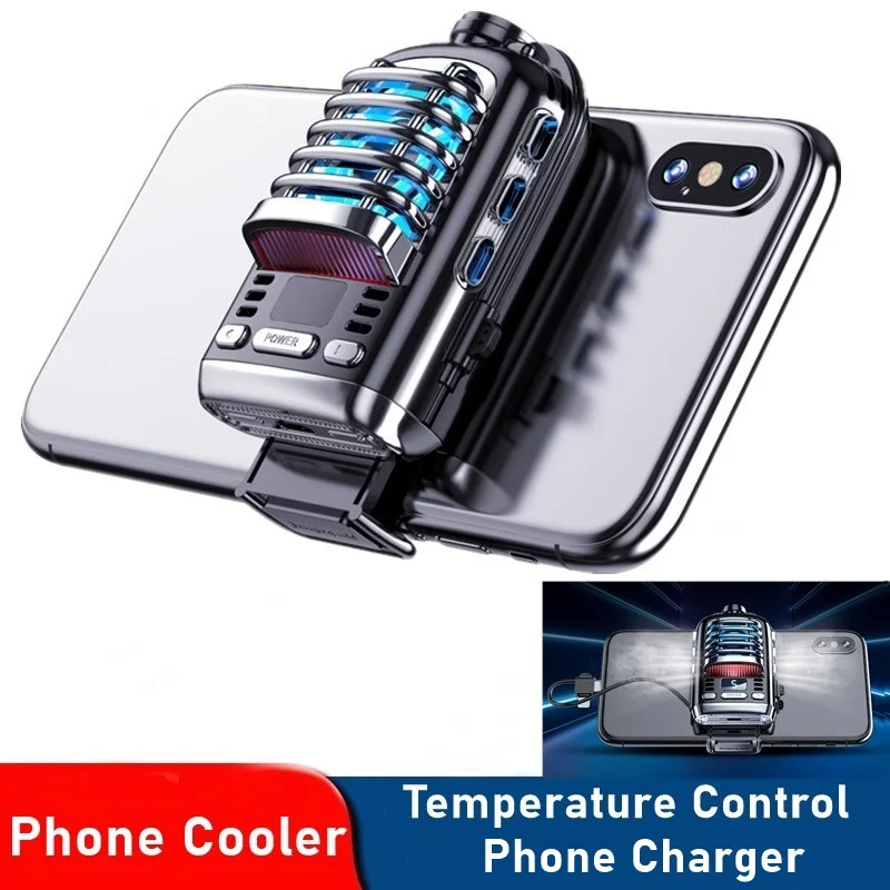 Portable Usb Phone Cooling Fan Mute Game Cooler Temperature Control Radiator For Smartphone Iphone Xiaomi Samsung | Мобильные