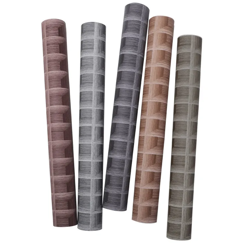 

Retro-nostalgic 3D plaid wood wallpaper Restaurant coffee shop clothing store hotel hotel industrial wind wallpaper