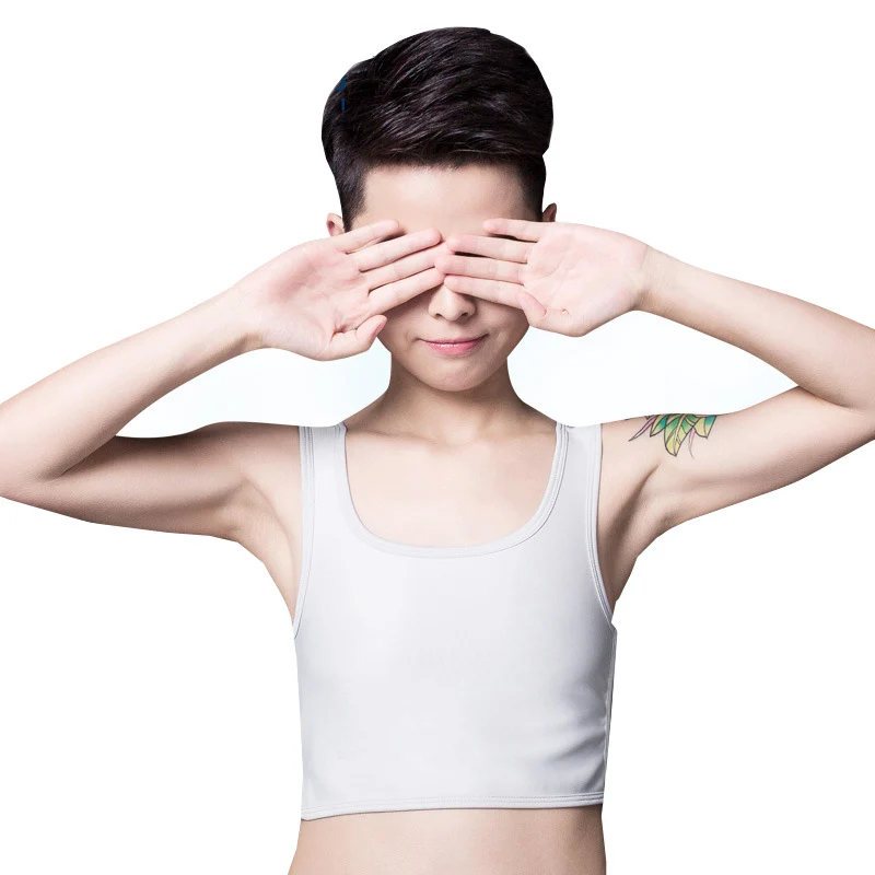 

HaleyChan Summer Breathable Mesh Plus Size Chest Binder 3 Rows of Hooks for Tomboy Trans Lesbian Crossdresser FTM Corset