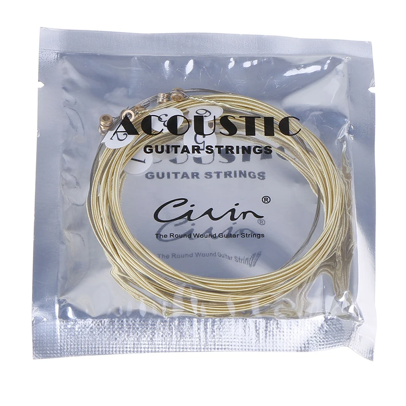 

1 Set 6 pcs Practice Nickel Plated Steel Guitar String For Acoustic Guitar strings brass strings