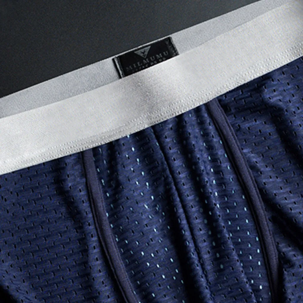 

Men's New Style Silver Lon Antibacterial Ice Silk Underwear Breathable Gay Boxers Sexy Underwear For Men high quality Hot 41*