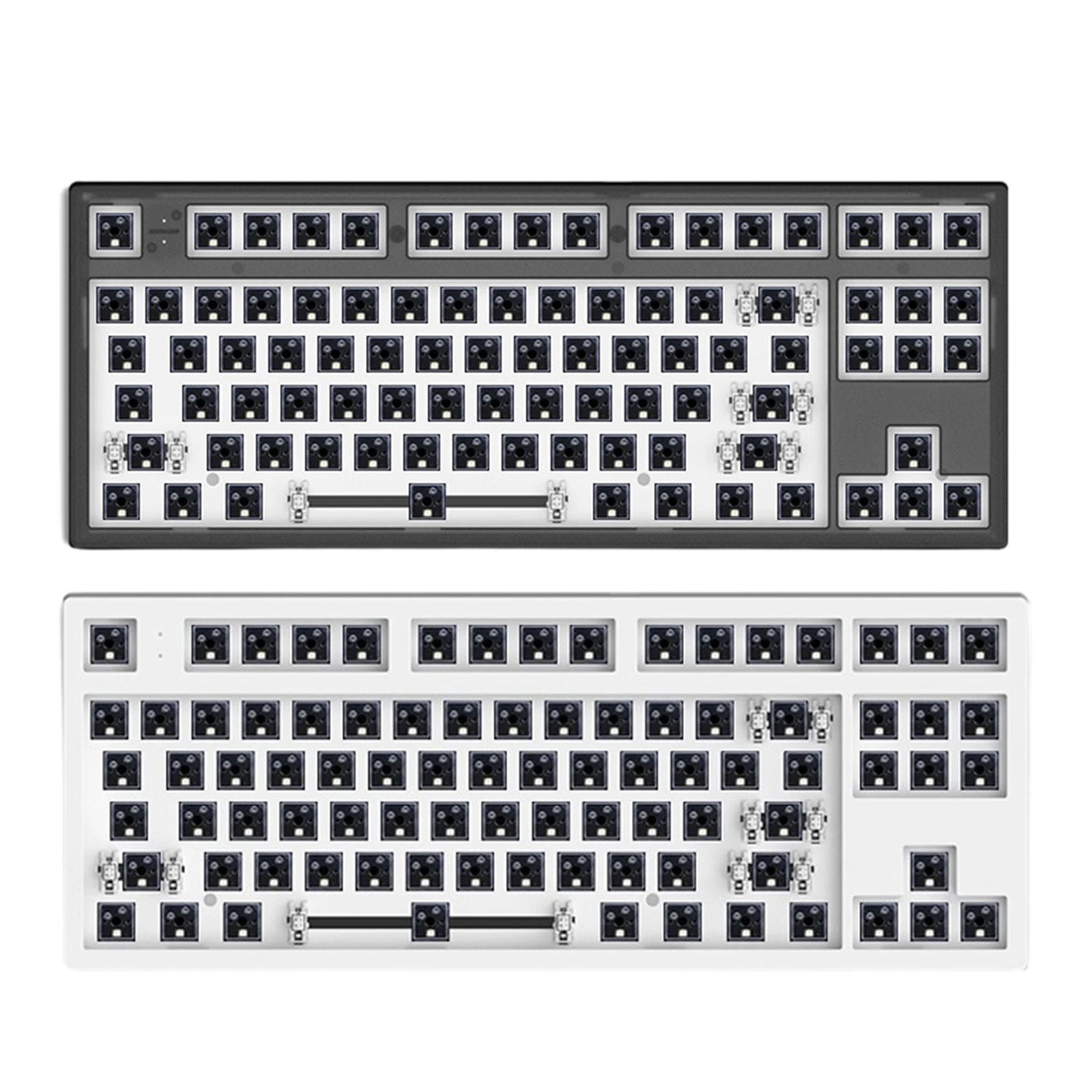 

Полупрозрачная Проводная Механическая игровая клавиатура Mk870 с 87 клавишами, программируемая печатная плата Hot Swap с RGB подсветкой для любите...
