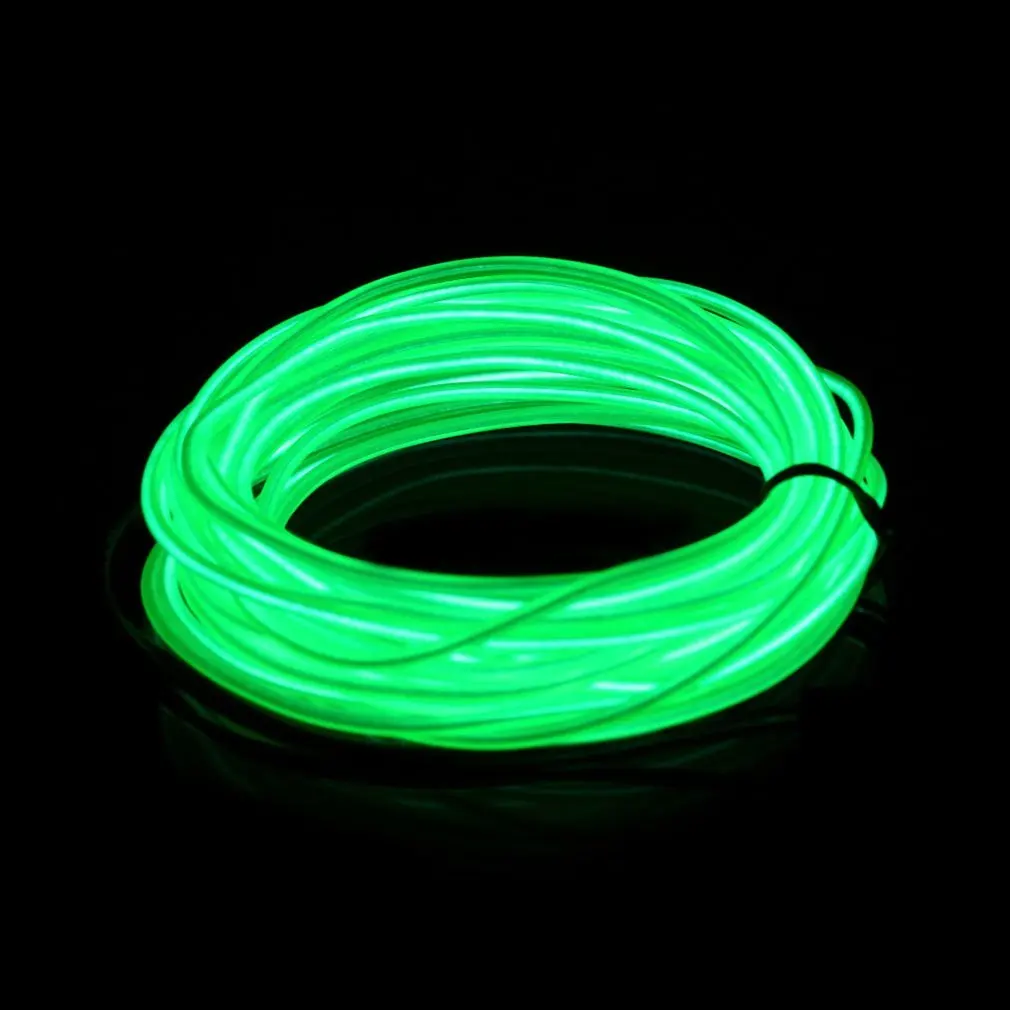 

1pc 3M Flexible EL Wire Tube Rope Battery Powered Flexible Neon Light Car Party Wedding Decoration With Controller