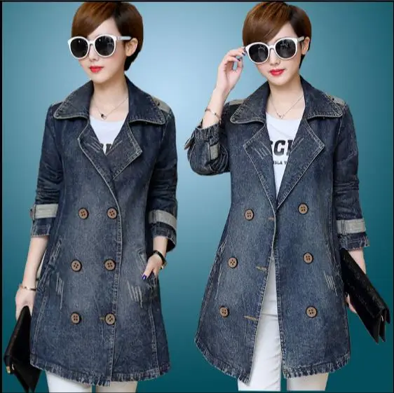 XL-5XL новая весенняя модная женская джинсовая куртка больших размеров джинсовое