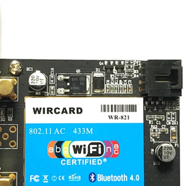 

WIRCARD Dual Band Wireless PCI-EX1 Wlan WiFi Bluetooth Card 433Mbps 802.11A/B/G/N/Ac 2.4/5G BT 4.0 for Realtek RTL8821AE for Des