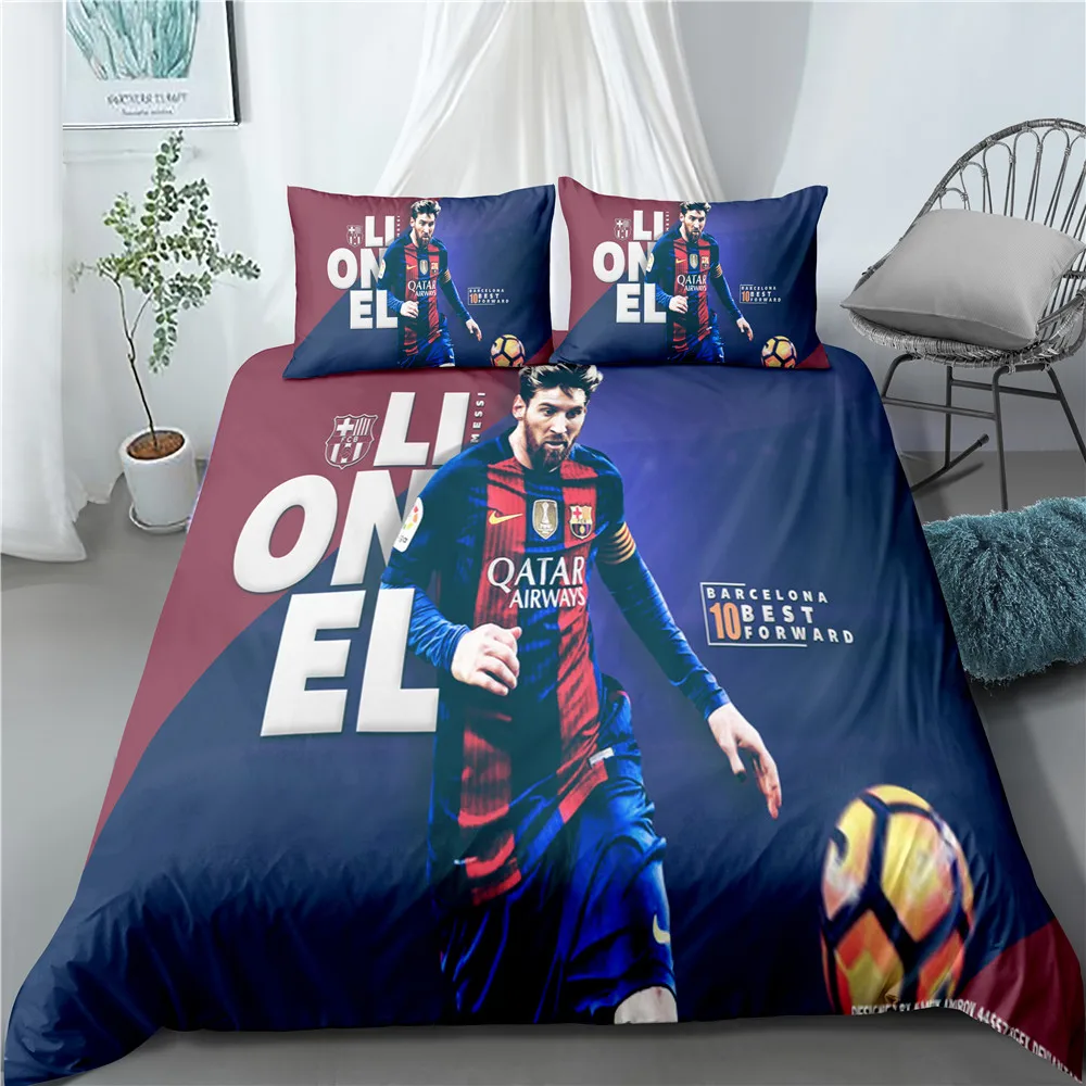 Комплект постельного белья с 33D принтом футбольной звезды пододеяльник