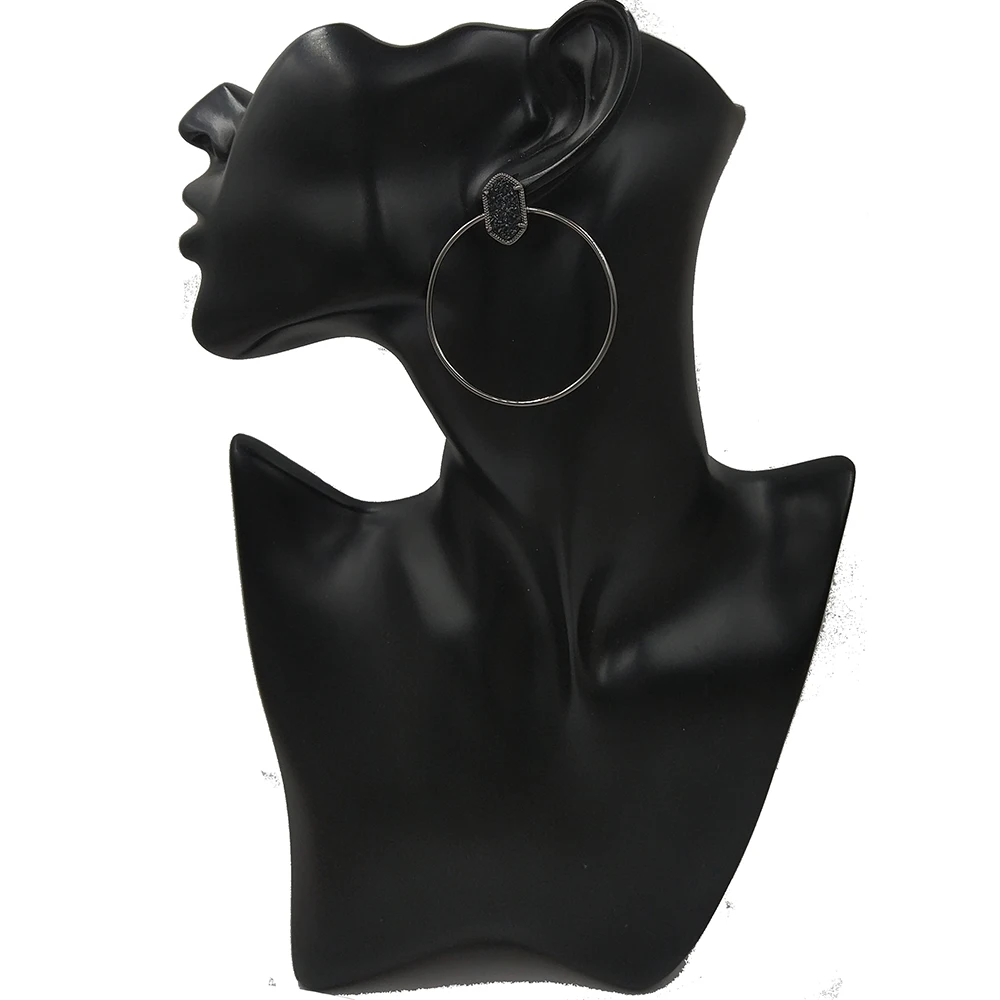 Круглые свисающие серьги AB маленькие овальные Висячие из сплава с камнем