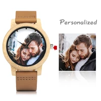 bobo bird couples wood watch personal photo printing wristwatch picture print customized clock unique diy gift for friendlover