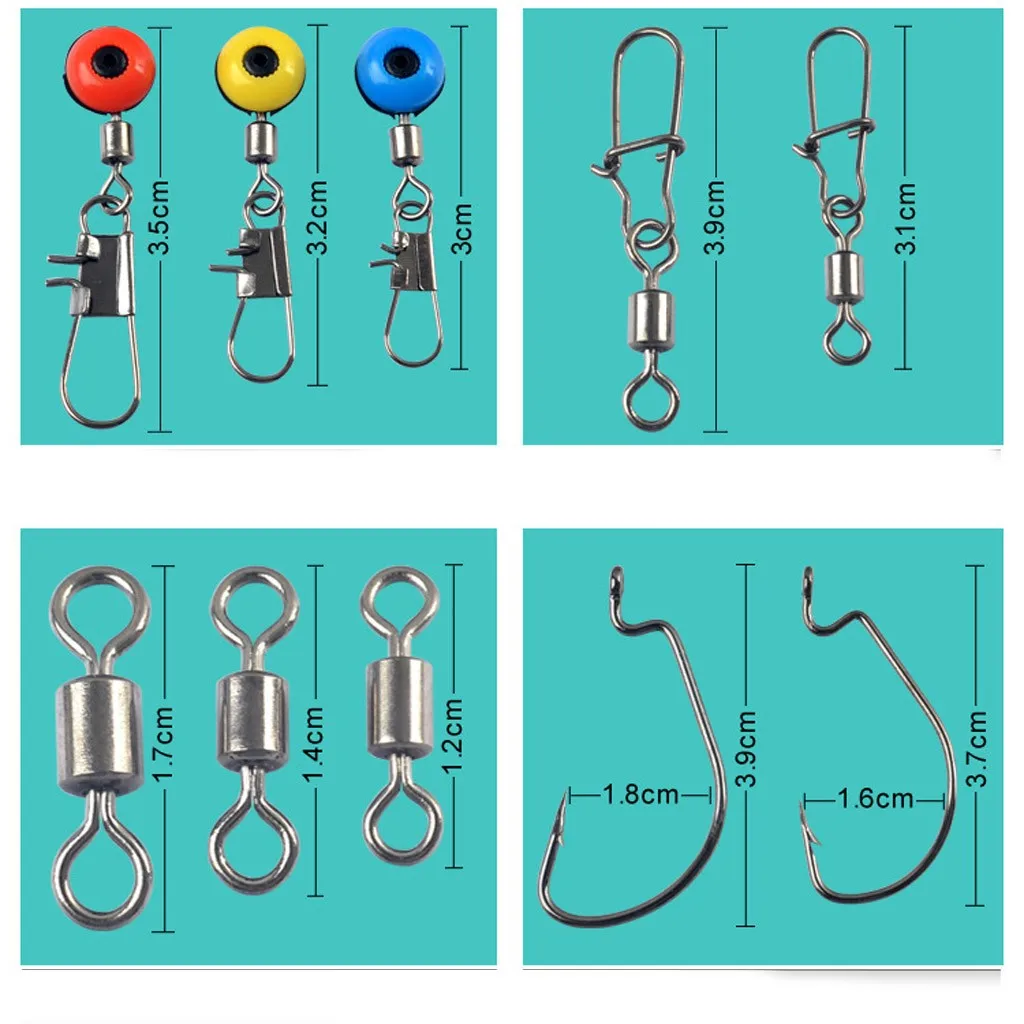 

Fishing Tackle Boxes Kit 177PCS Crank Hook Lead Pendant Storage Accessories Case Karpervissen Apparatuur Visgerei dozen 7.9