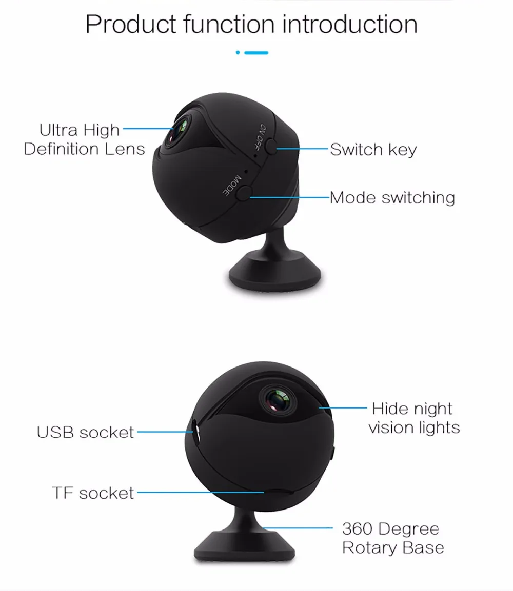 A11, A12, A10, 1080 P, HD, Wifi, IP, мини камера, ночное видение, безопасность, микро домашнее, умное видеонаблюдение, обнаружение движения, видео DVR, видеокамера PK, SQ23