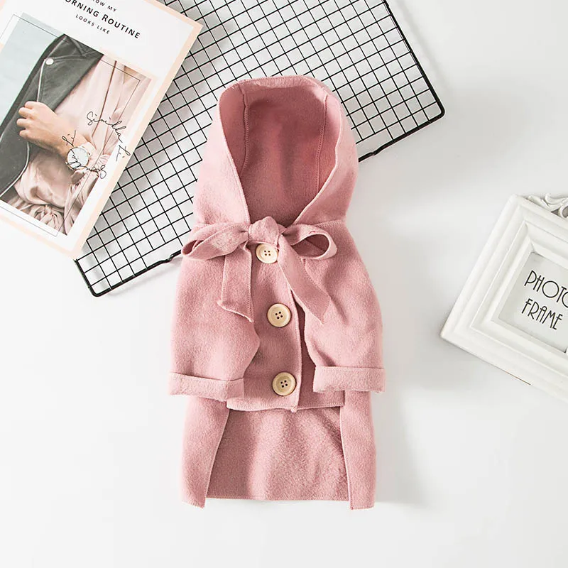 Зимняя одежда для собак модная ветровка питомцев однотонное пальто теплая