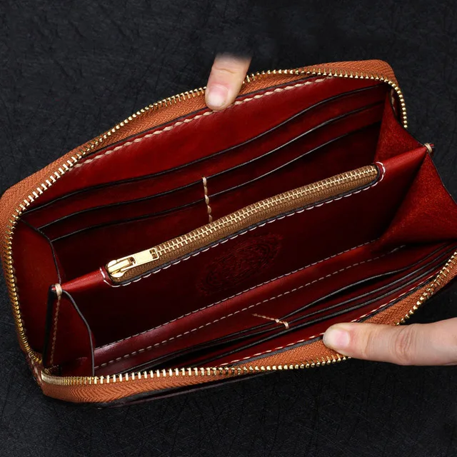 Брендовый высококачественный мужской и женский кошелек ручной работы с