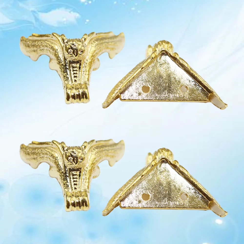 

8PCS 25x33mm Size Small Size Practical Furniture Wooden Box Alloy Foot Furniture Accessories Bronze Color