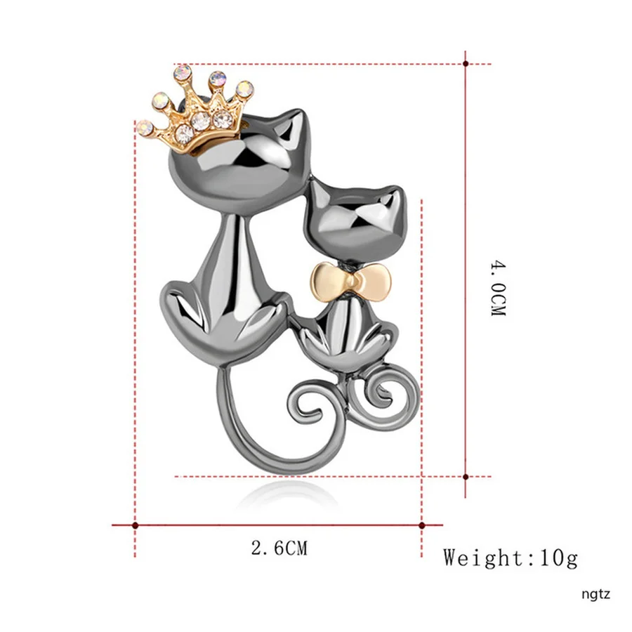 Женская Брошь с кошкой булавка для девушки из сплава со стразами модная шляпа