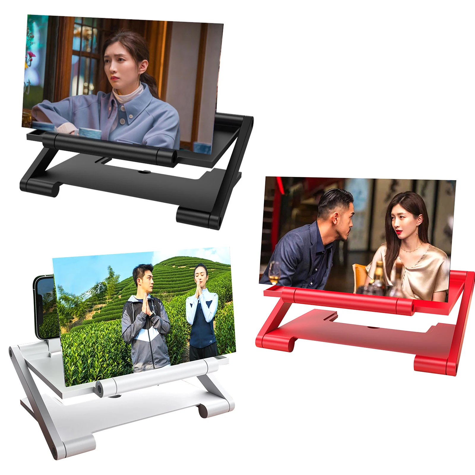 

Mobile Phone Magnifier Screen Amplifier Phone Support Bracket Foldable 3D HD Screen Magnifier for Video