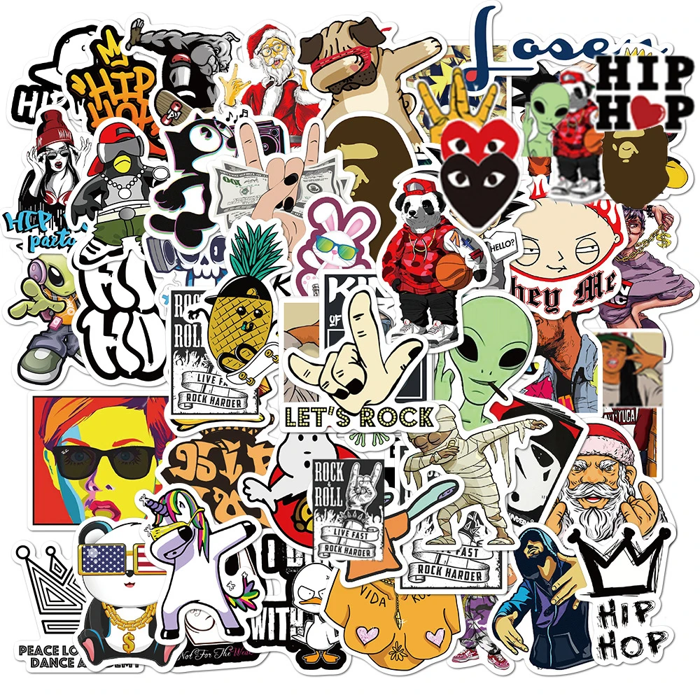 

10/30/50/100 шт., водонепроницаемые наклейки для скейтборда, гитары, телефона