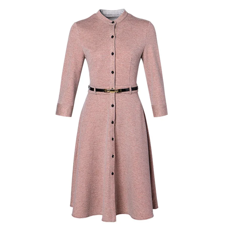 

D902133 A undertakes to dress A word female fashion long-sleeved air layer of new fund of 2019 autumn dress