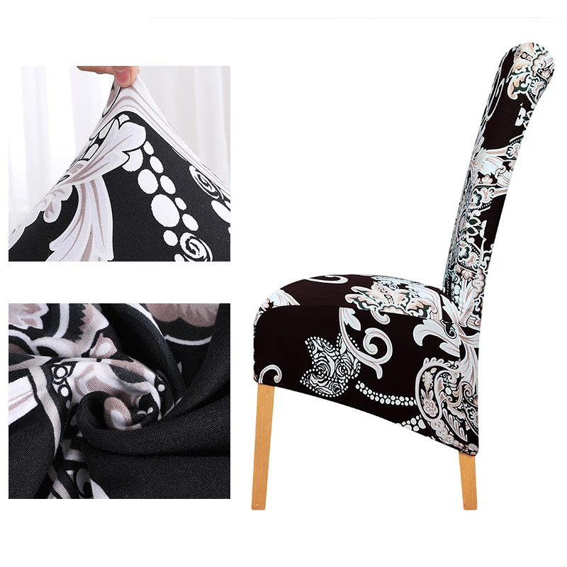 Чехлы для стульев размера XL с длинной спинкой чехлы больших сидений стильные