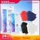 Маски KN95 одноразовые для взрослых, 5-слойная Нетканая Пылезащитная маска ffp2 с защитным фильтром для взрослых, Черная