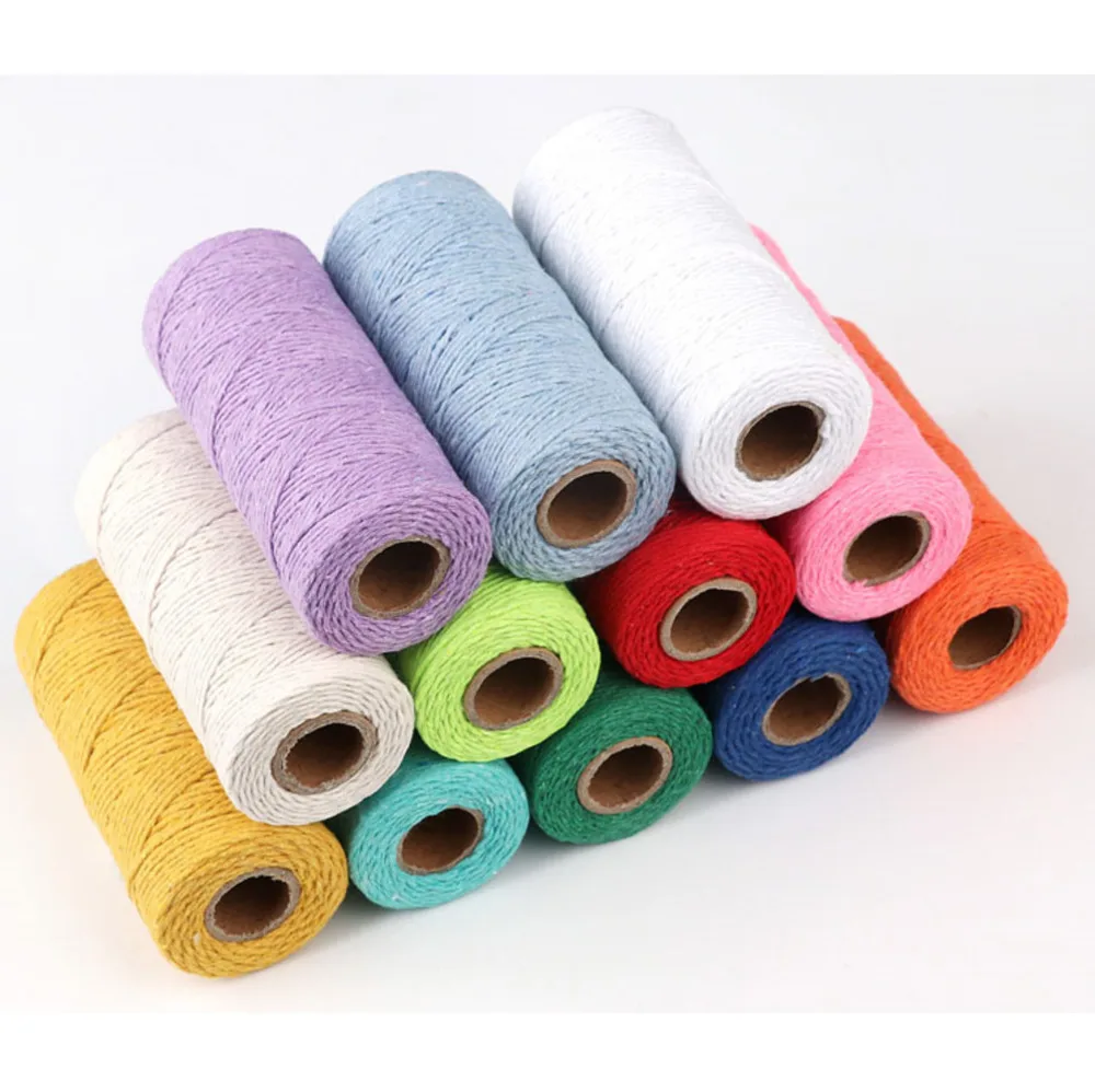 

Colorful Cotton Rope Diy Tapestry Bohemian Decoration Rope Bracelet Hand-woven Thin Cotton Thread Material 1mm (100 Meters)