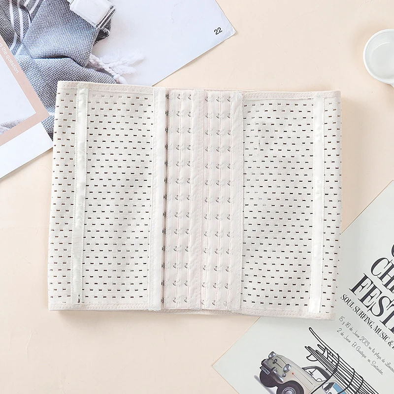 

6 Rows And 13 Buckles For Postpartum Women's Solid Color Plastic Waist Belts, Binding And Body Shaping Waist Corsets Fajas