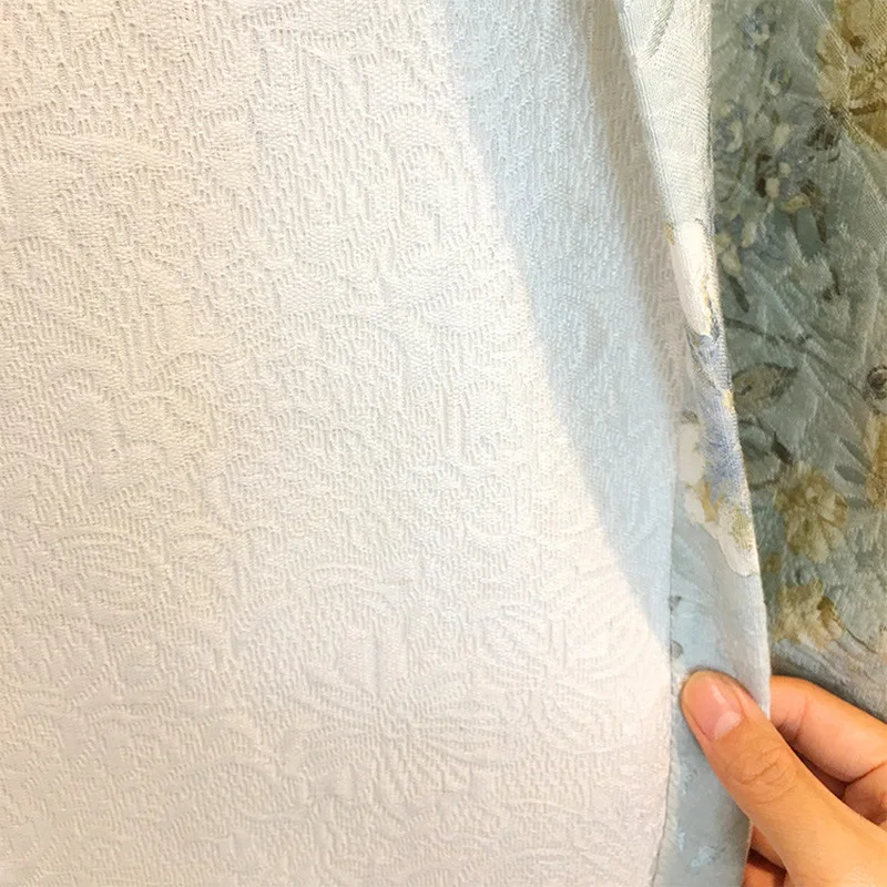 Высококачественные жаккардовые шторы из хлопка и пеньки в европейском стиле для