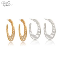 new korean earrings 2020 worn silver plated gold hoop earrings casual sporty jewerly for women basic c hoop earring