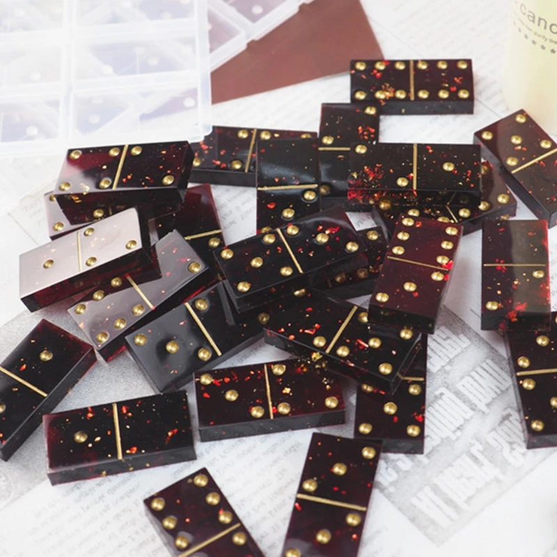 

Crystal Epoxy Resin Game Mold DIY Making Tools Dominoes Casting Silicone Mould Dropshipping