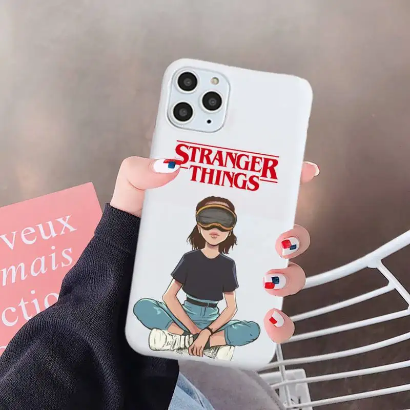 

Stranger things American TV series Phone Case Candy Color for iPhone 6 7 8 11 12 s mini pro X XS XR MAX Plus