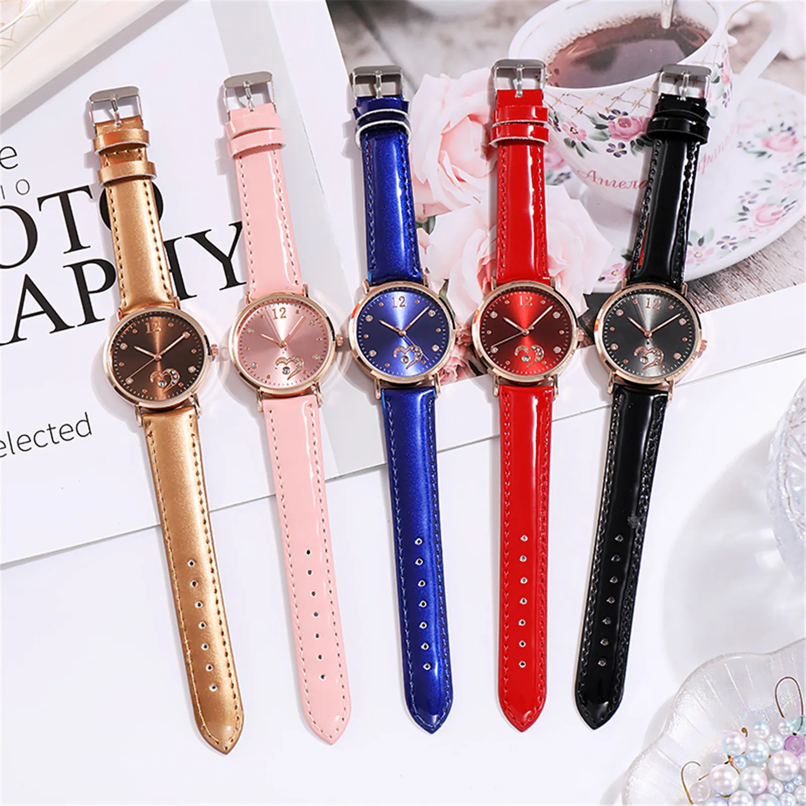 

Ladies Watches Fashion Luminous Quartz Watches Ladies Diamond Calendar Watches Precision Quartz ovement Watches Gift For Women