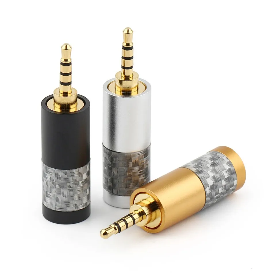 2 5 мм мини джек наушники затычки углеродного волокна 4 полюса аудио адаптер для 6