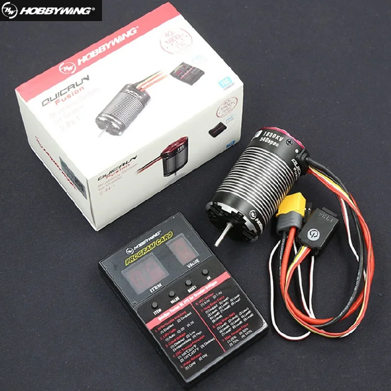 

HobbyWing QuicRun Fusion 540 1200KV / 1800KV Brushless Sensory Motor Built In 40A ESC 2 in 1 for RC 1/10 Climbing Car