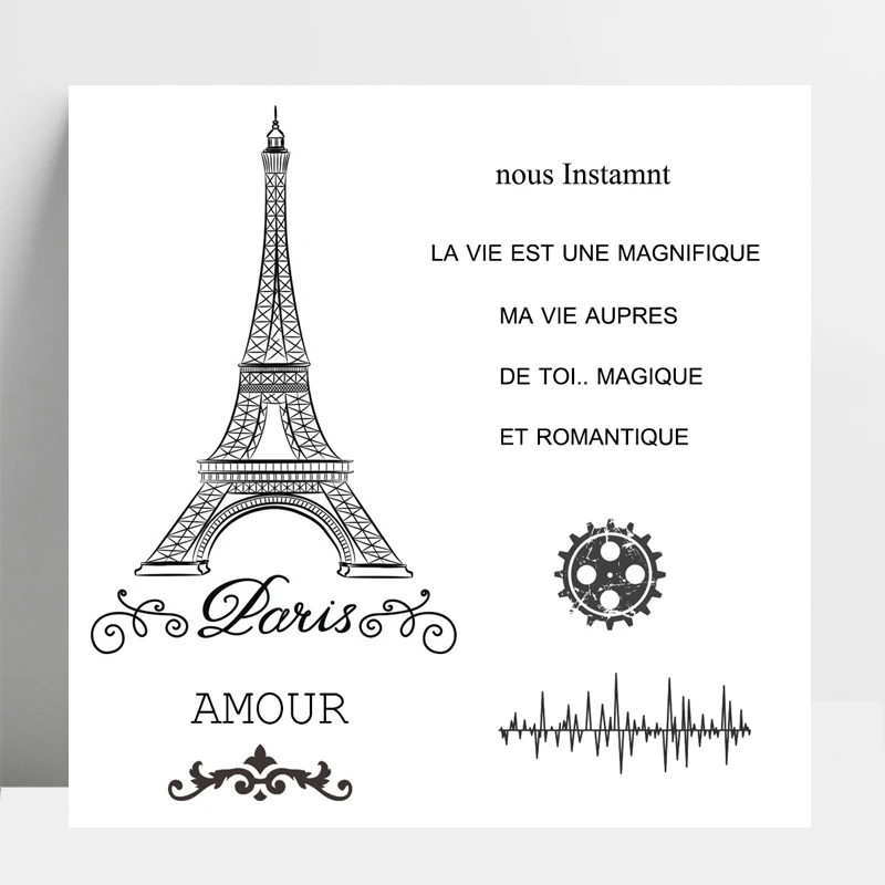 

ZhuoAng Iron tower Stamp for DIY Scrapbooking/Photo Album Decorative Card Making Clear Stamps Supplies