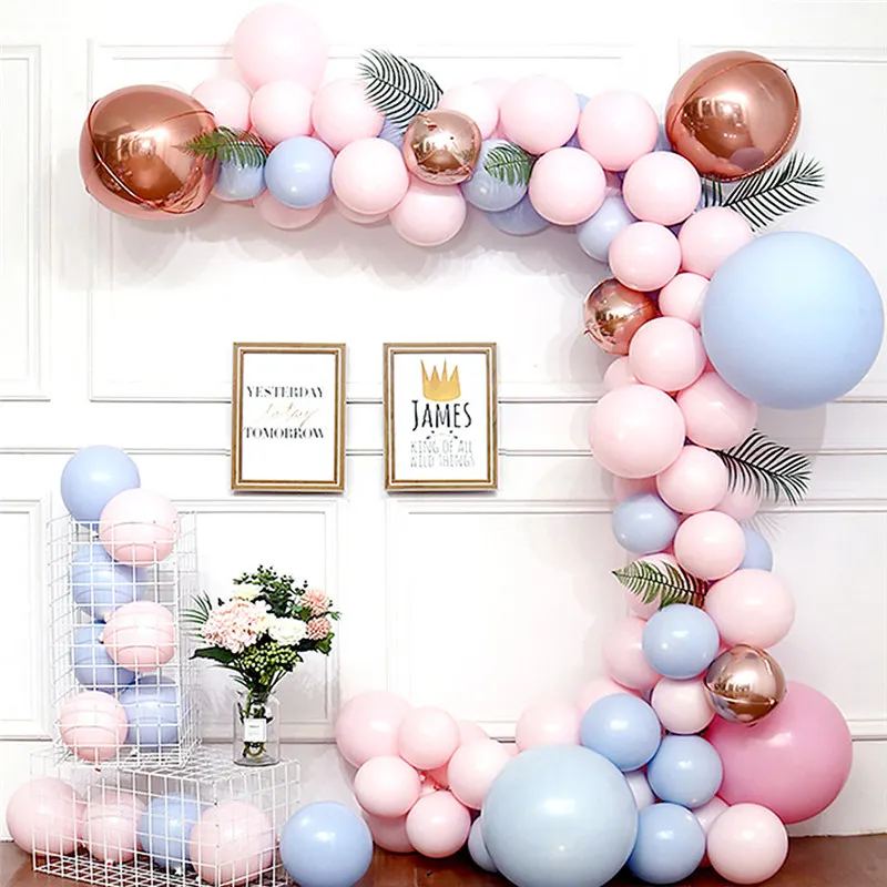 

115pcs Balloon Garland Arch Kit Pink Purple Blue Latex Air Balloons Pack for Baby Shower Birthday Wedding Party Decor Supplies