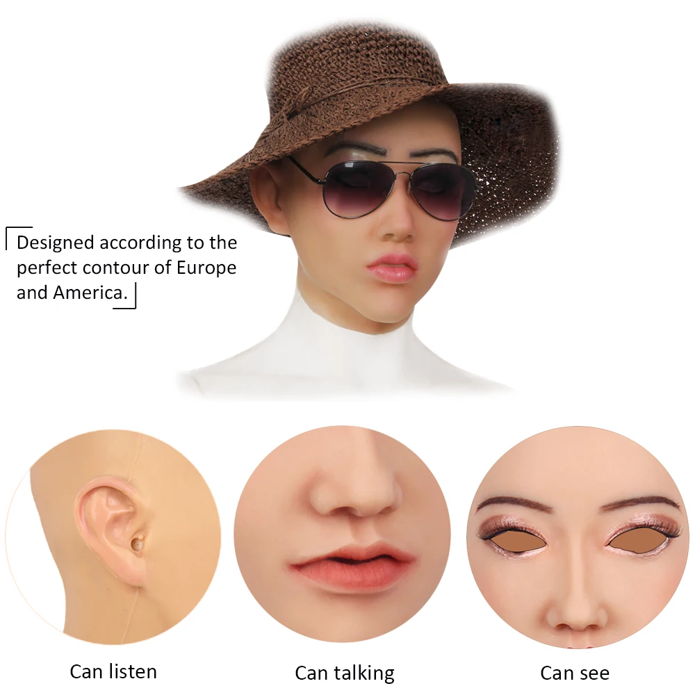 Силиконовая маска искусственная с реалистичной кожей дрожащая латекс