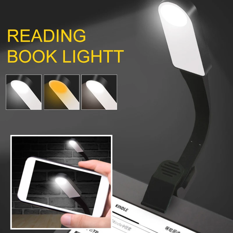 

Led Book Light Mini Clip-On Flexible Bright LED Lamp Light Book Reading Lamp For Travel Bedroom Book Reader Christmas Gifts